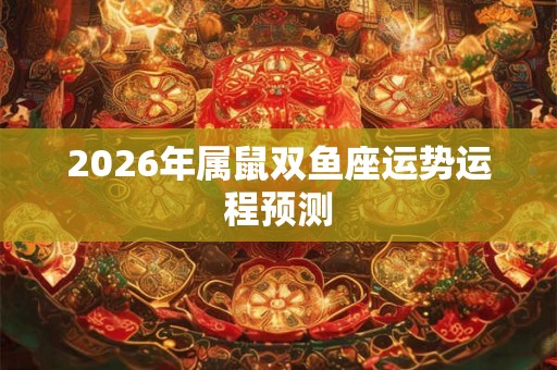 2026年属鼠双鱼座运势运程预测