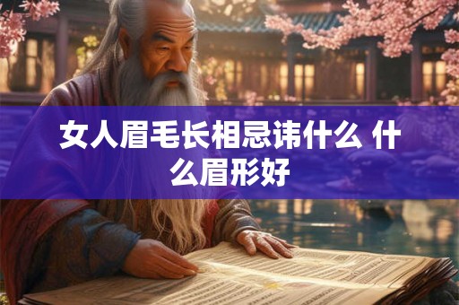 女人眉毛长相忌讳什么 什么眉形好