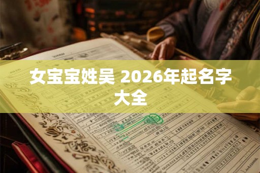 女宝宝姓吴 2026年起名字大全 女宝宝姓吴 2026年起名字大全
