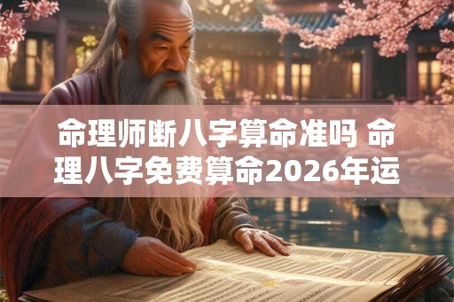 命理师断八字算命准吗 命理八字免费算命2026年运势 命理师断八字算命准吗 命理八字免费算命2026年运势