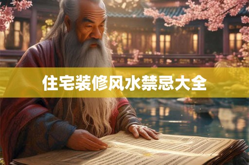 住宅装修风水禁忌大全 住宅装修风水禁忌大全