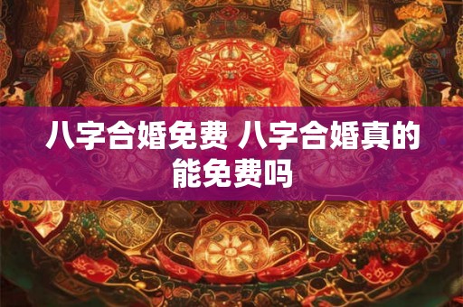 八字合婚免费 八字合婚真的能免费吗 八字合婚免费 八字合婚真的能免费吗