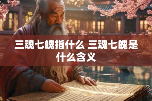 三魂七魄指什么 三魂七魄是什么含义