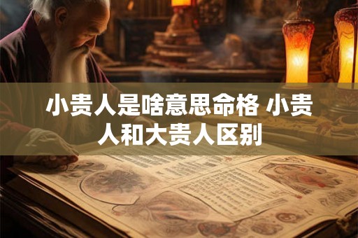 小贵人是啥意思命格 小贵人和大贵人区别 小贵人是啥意思命格 小贵人和大贵人区别