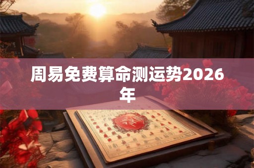 周易免费算命测运势2026年 周易免费算命测运势2026年
