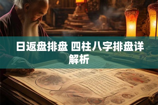 日返盘排盘 四柱八字排盘详解析