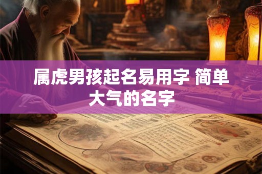 属虎男孩起名易用字 简单大气的名字 属虎男孩起名易用字 简单大气的名字