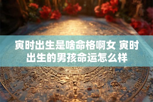 寅时出生是啥命格啊女 寅时出生的男孩命运怎么样 寅时出生是啥命格啊女 寅时出生的男孩命运怎么样