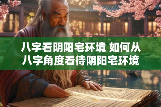 八字看阴阳宅环境 如何从八字角度看待阴阳宅环境 八字看阴阳宅环境 如何从八字角度看待阴阳宅环境