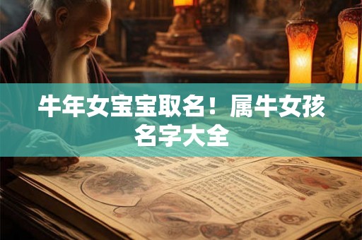 牛年女宝宝取名！属牛女孩名字大全