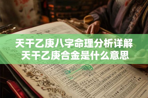 天干乙庚八字命理分析详解 天干乙庚合金是什么意思 天干乙庚八字命理分析详解 天干乙庚合金是什么意思