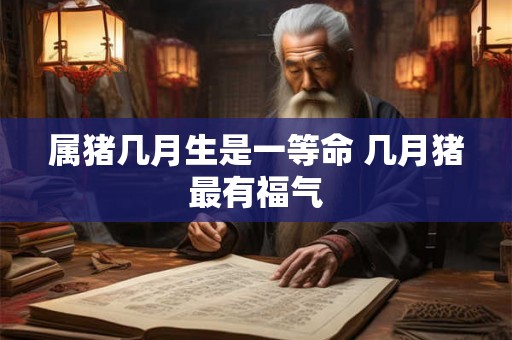 属猪几月生是一等命 几月猪最有福气