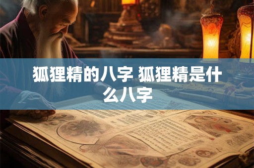 狐狸精的八字 狐狸精是什么八字