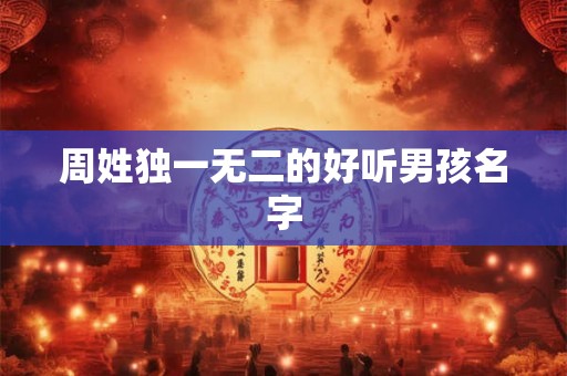 周姓独一无二的好听男孩名字 周姓独一无二的好听男孩名字