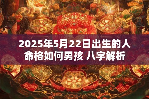 2025年5月22日出生的人命格如何男孩 八字解析