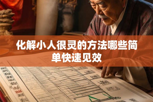 化解小人很灵的方法哪些简单快速见效 化解小人很灵的方法哪些简单快速见效