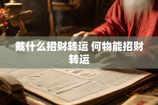 戴什么招财转运 何物能招财转运 戴什么招财转运 何物能招财转运