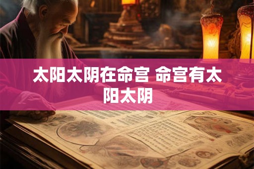 太阳太阴在命宫 命宫有太阳太阴 太阳太阴在命宫 命宫有太阳太阴