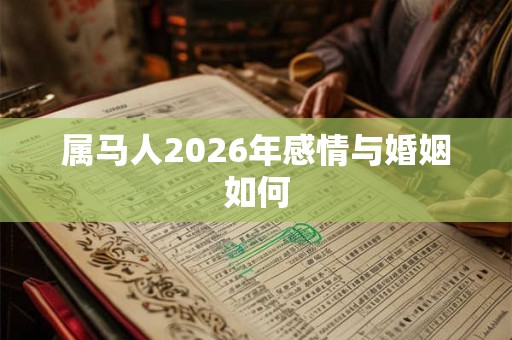 属马人2026年感情与婚姻如何