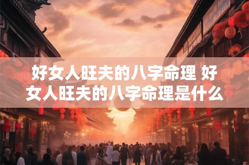 好女人旺夫的八字命理 好女人旺夫的八字命理是什么