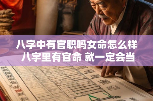 八字中有官职吗女命怎么样 八字里有官命 就一定会当官吗