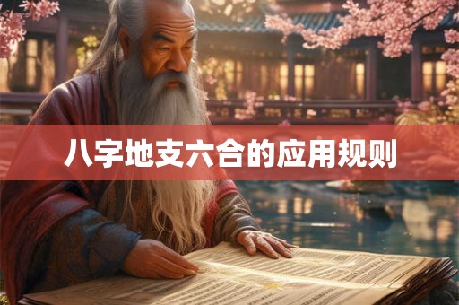 八字地支六合的应用规则
