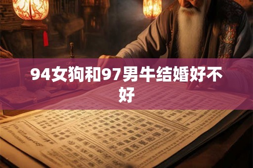 94女狗和97男牛结婚好不好