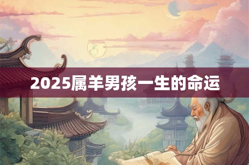 2025属羊男孩一生的命运 2025属羊男孩一生的命运