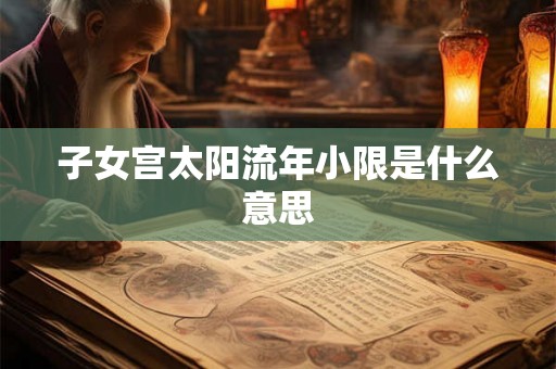 子女宫太阳流年小限是什么意思 子女宫太阳流年小限是什么意思
