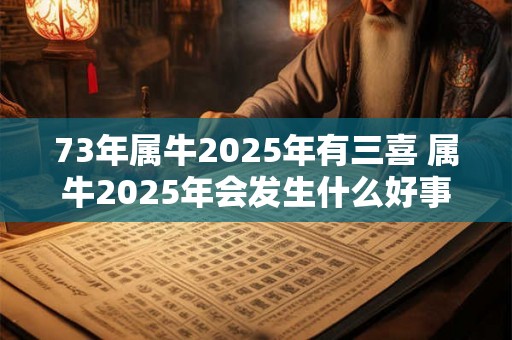 73年属牛2025年有三喜 属牛2025年会发生什么好事 73年属牛2025年有三喜 属牛2025年会发生什么好事