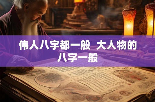 伟人八字都一般 大人物的八字一般 伟人八字都一般 大人物的八字一般