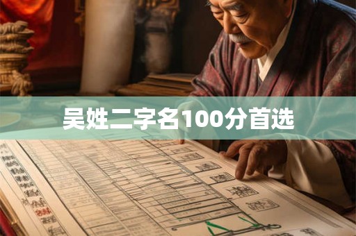 吴姓二字名100分首选