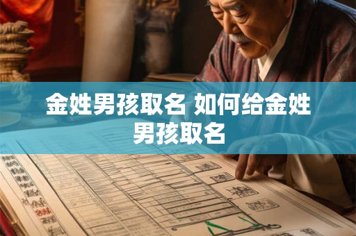 金姓男孩取名 如何给金姓男孩取名 金姓男孩取名 如何给金姓男孩取名