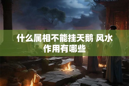 什么属相不能挂天鹅 风水作用有哪些