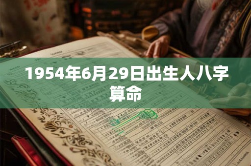 1954年6月29日出生人八字算命 1954年6月29日出生人八字算命