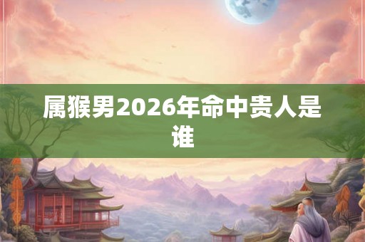 属猴男2026年命中贵人是谁
