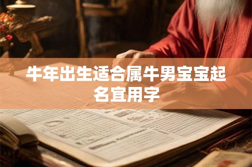 牛年出生适合属牛男宝宝起名宜用字