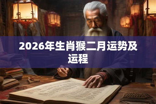 2026年生肖猴二月运势及运程 2026年生肖猴二月运势及运程