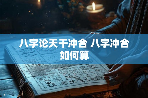 八字论天干冲合 八字冲合如何算