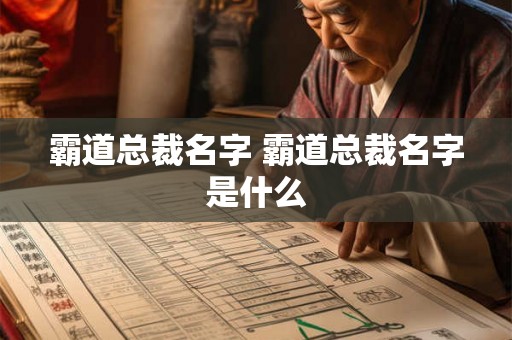 霸道总裁名字 霸道总裁名字是什么 霸道总裁名字 霸道总裁名字是什么