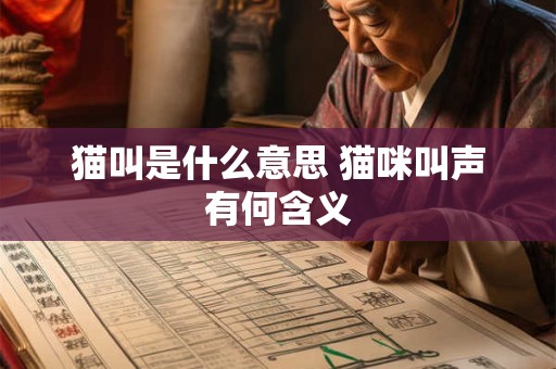 猫叫是什么意思 猫咪叫声有何含义