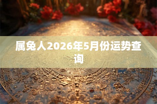 属兔人2026年5月份运势查询