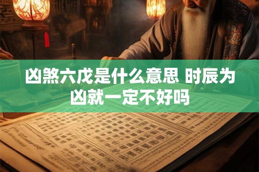 凶煞六戊是什么意思 时辰为凶就一定不好吗 凶煞六戊是什么意思 时辰为凶就一定不好吗