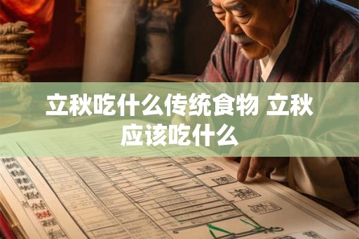 立秋吃什么传统食物 立秋应该吃什么