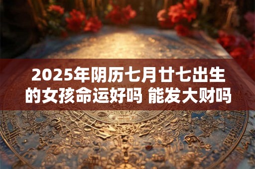 2025年阴历七月廿七出生的女孩命运好吗 能发大财吗 2025年阴历七月廿七出生的女孩命运好吗 能发大财吗