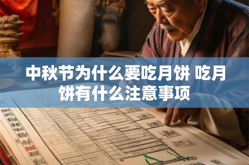中秋节为什么要吃月饼 吃月饼有什么注意事项