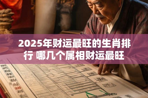 2025年财运最旺的生肖排行 哪几个属相财运最旺 2025年财运最旺的生肖排行 哪几个属相财运最旺