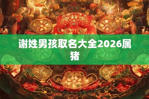 谢姓男孩取名大全2026属猪 谢姓男孩取名大全2026属猪