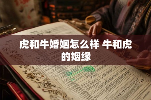 虎和牛婚姻怎么样 牛和虎的姻缘