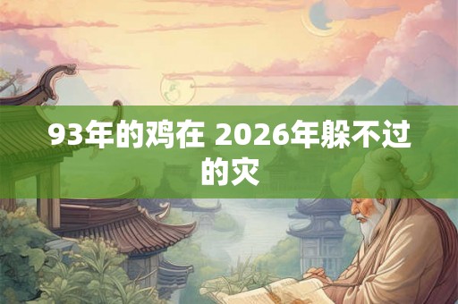 93年的鸡在 2026年躲不过的灾 93年的鸡在 2026年躲不过的灾